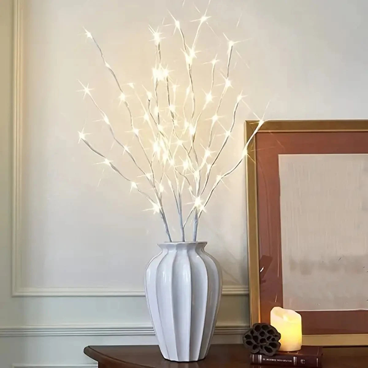 White Birch Branch Fairy Lights