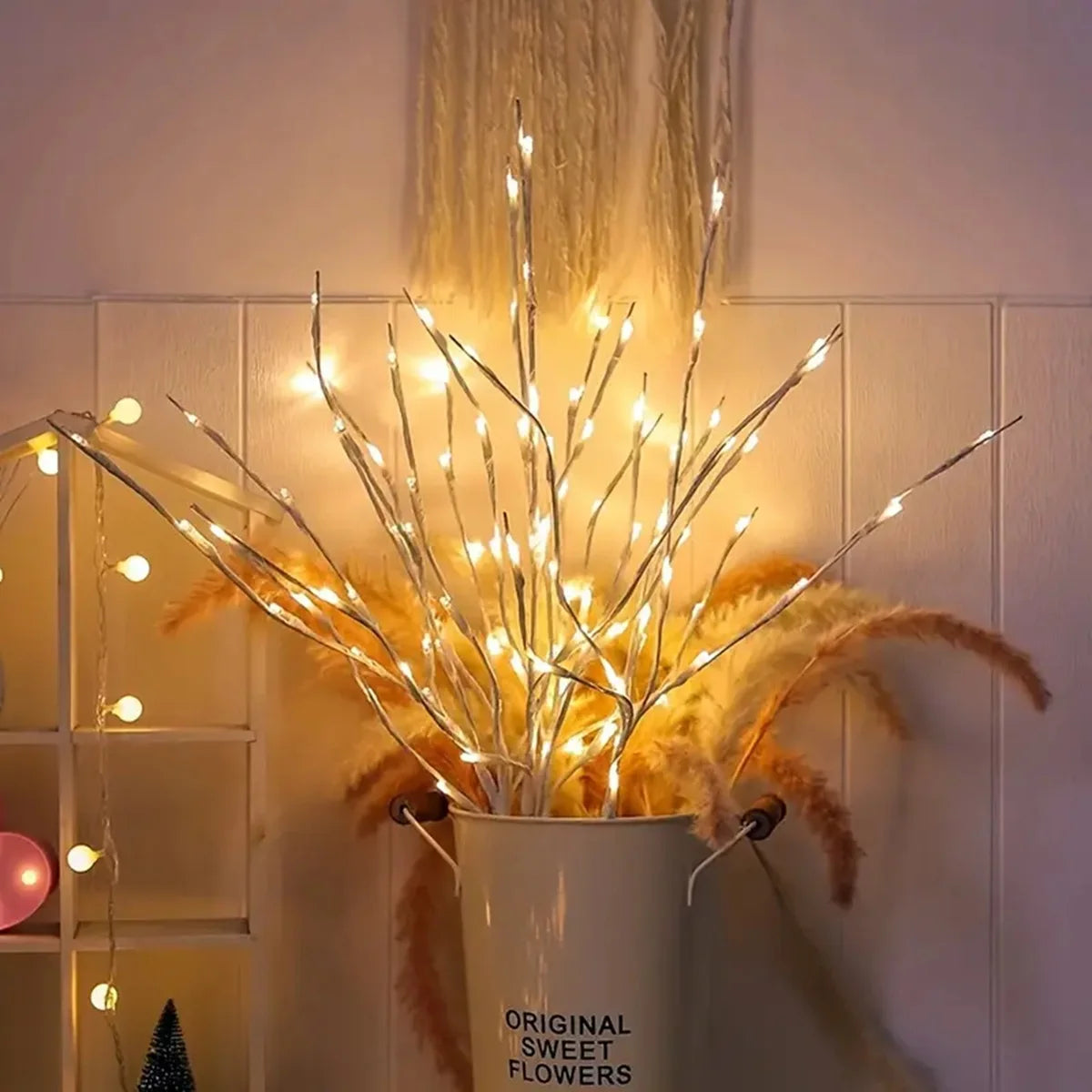 White Birch Branch Fairy Lights