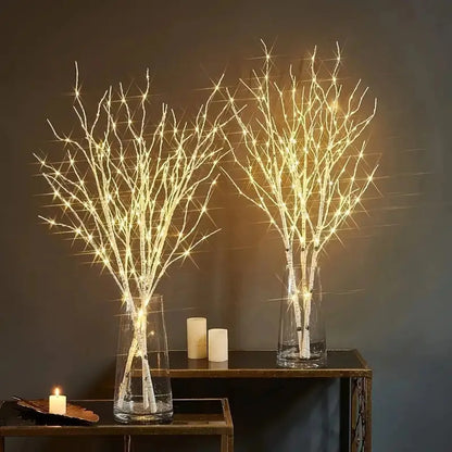 White Birch Branch Fairy Lights